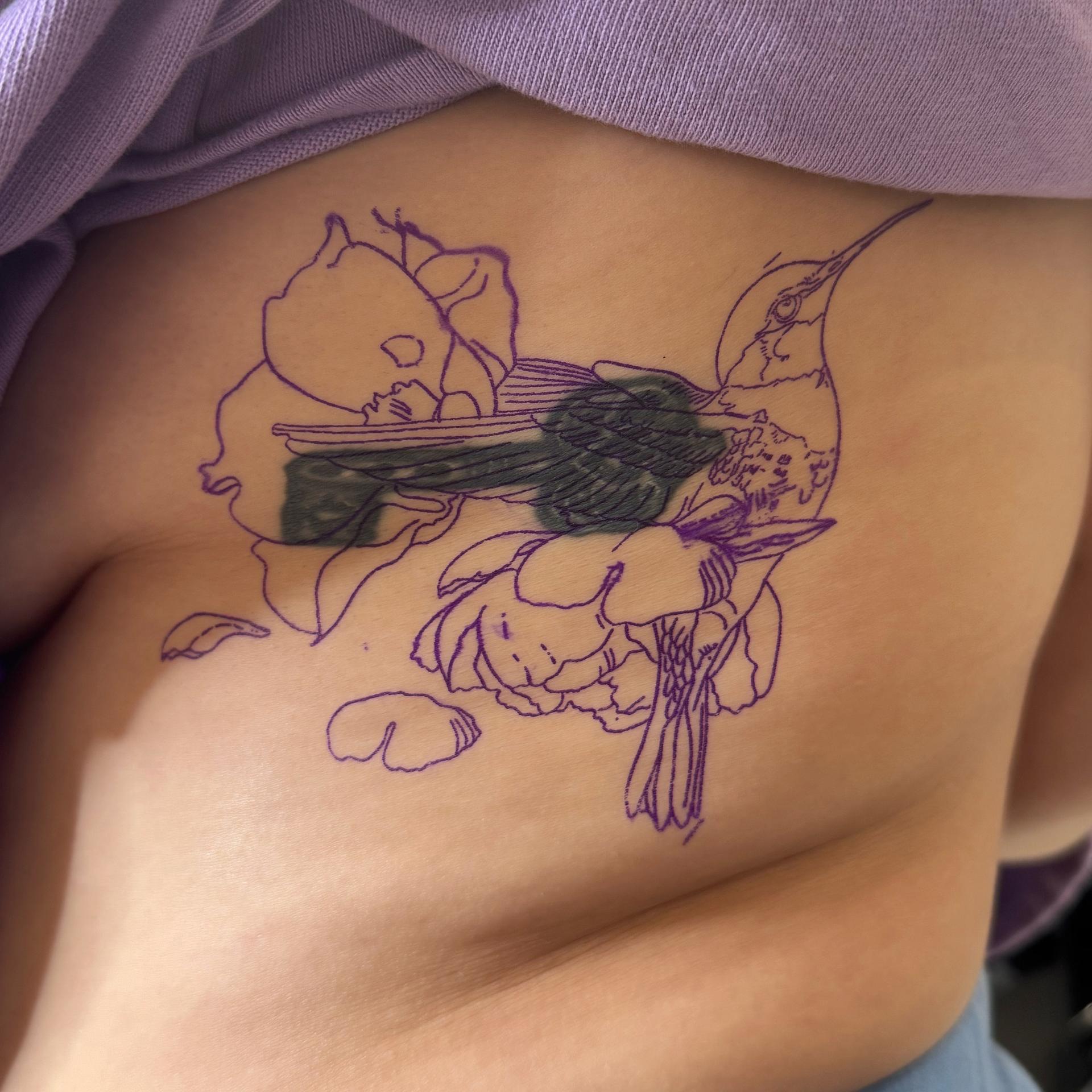 Original tattoo before transformation