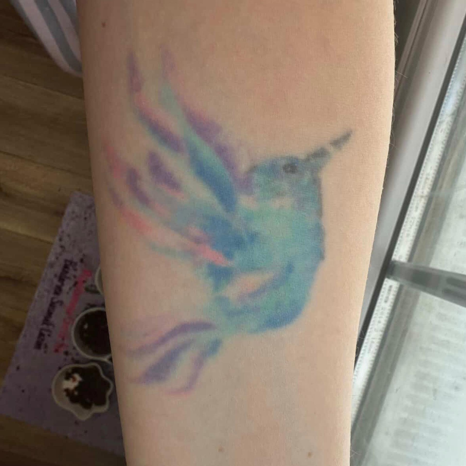 Original tattoo before transformation