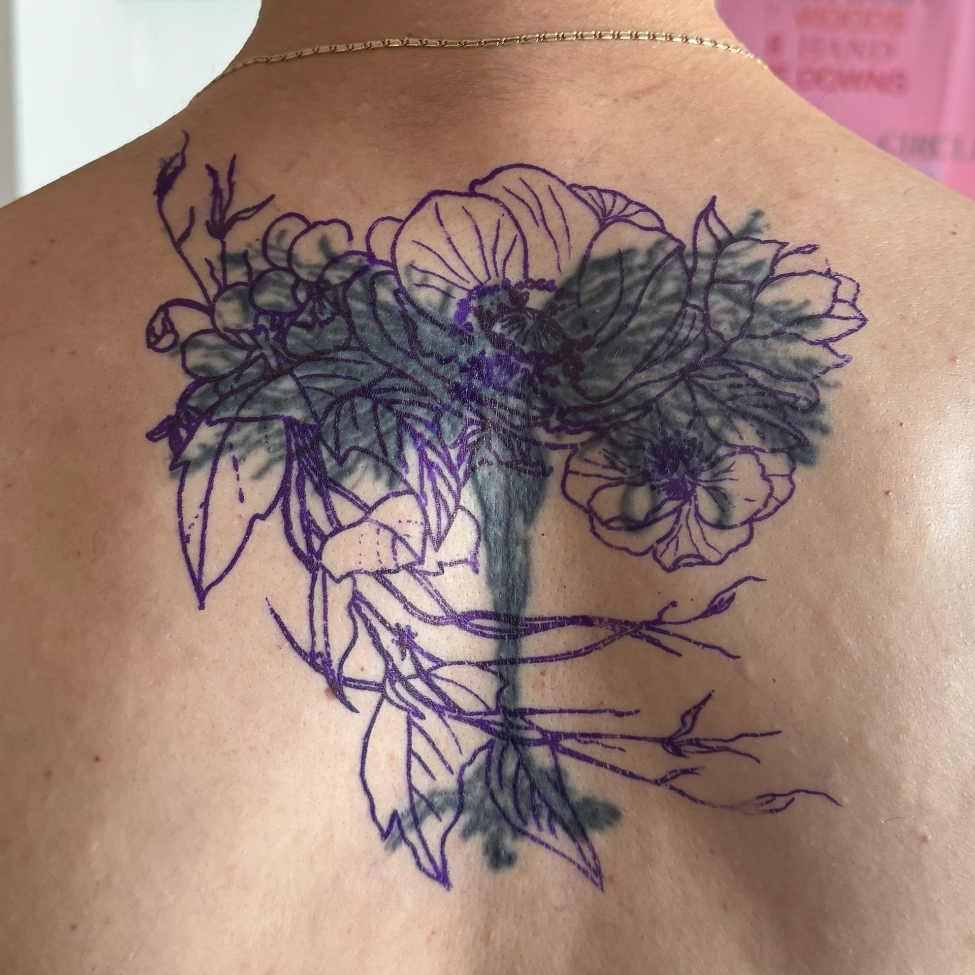 Original tattoo before transformation