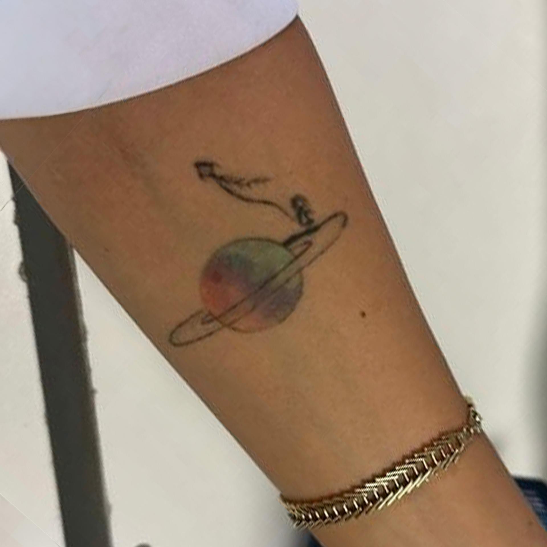 Original tattoo before transformation