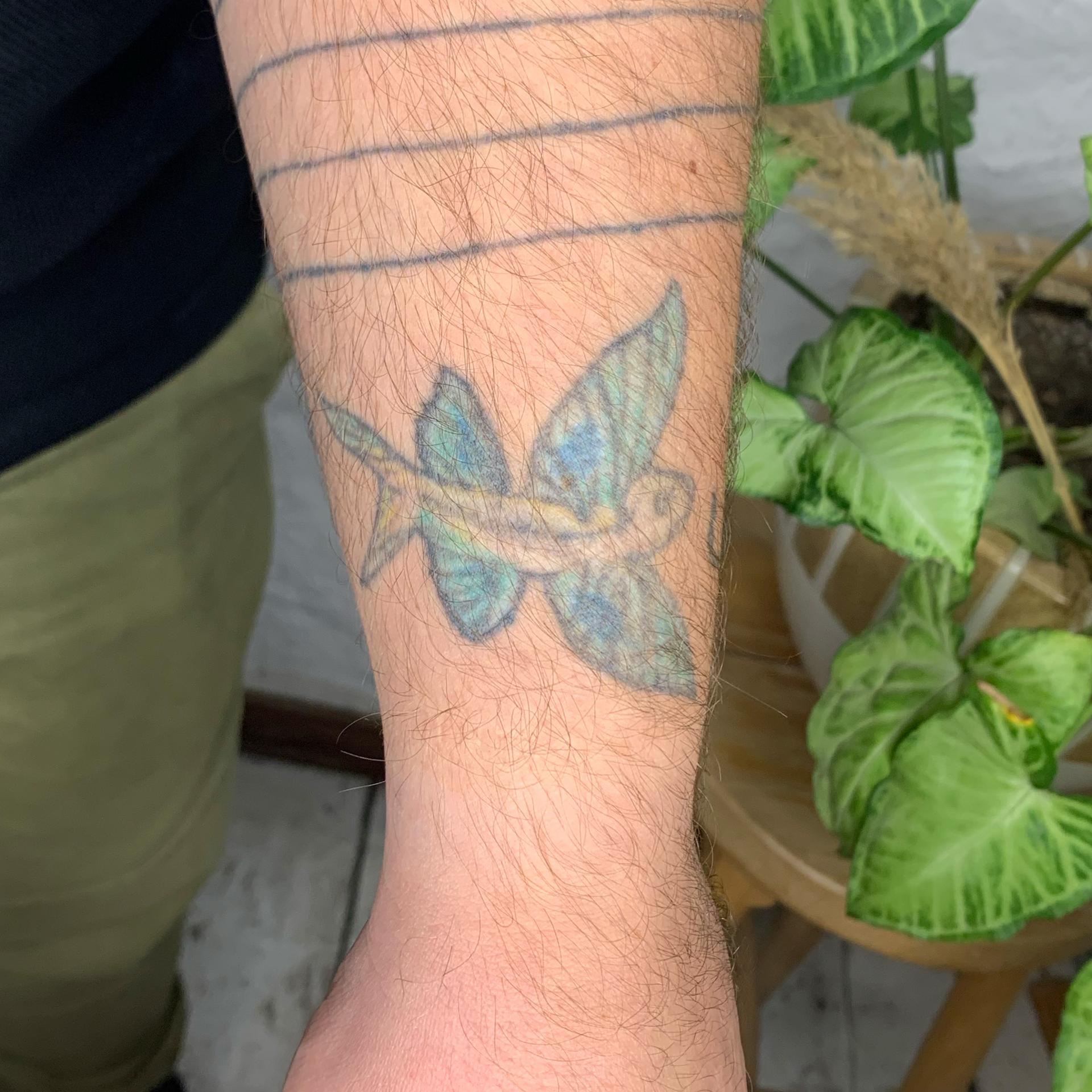 Original tattoo before transformation